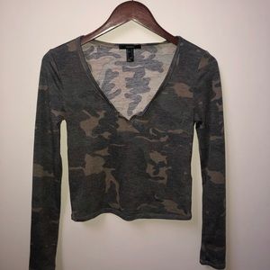 Forever 21 Camo Top